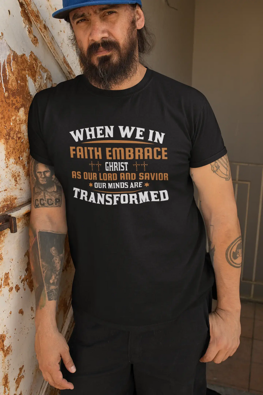 ULTRABASIC Men's T-Shirt Our Minds are Transformed - Christian Religious Shirt