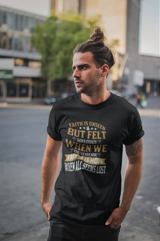 ULTRABASIC Men's T-Shirt Faith is Strength - Faith is Hope - Religious Shirt