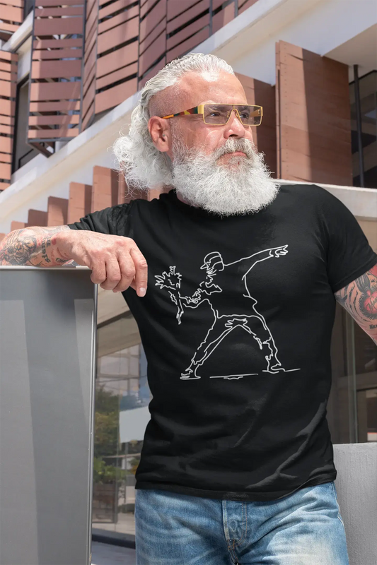 ULTRABASIC Men's Graphic T-Shirt Flower Thrower - Patriotic Protest Shirt for Men