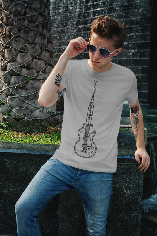 ULTRABASIC Men's Graphic T-Shirt Music is Poison - Guitar Shirt for Musician