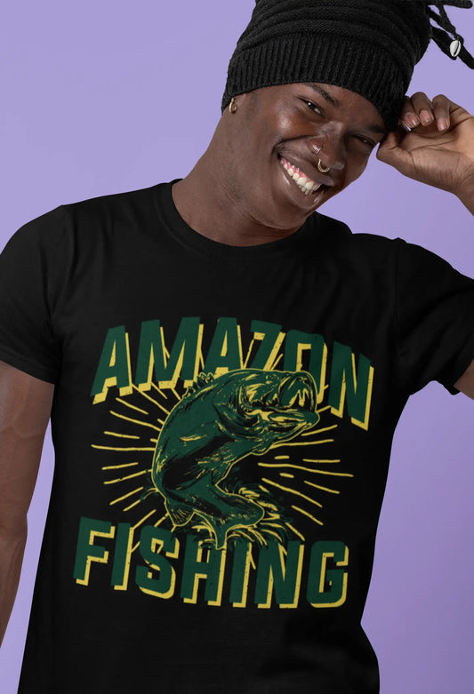 ULTRABASIC Men's T-Shirt Amazon Fishing - Funny Catfish Shirt for Fisherman