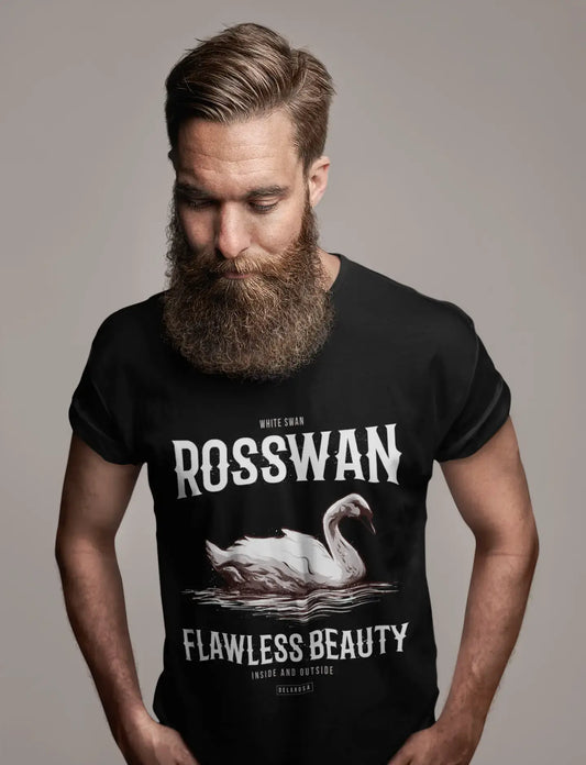 ULTRABASIC Men's Graphic T-Shirt White Swan Beauty - Rosswan Shirt