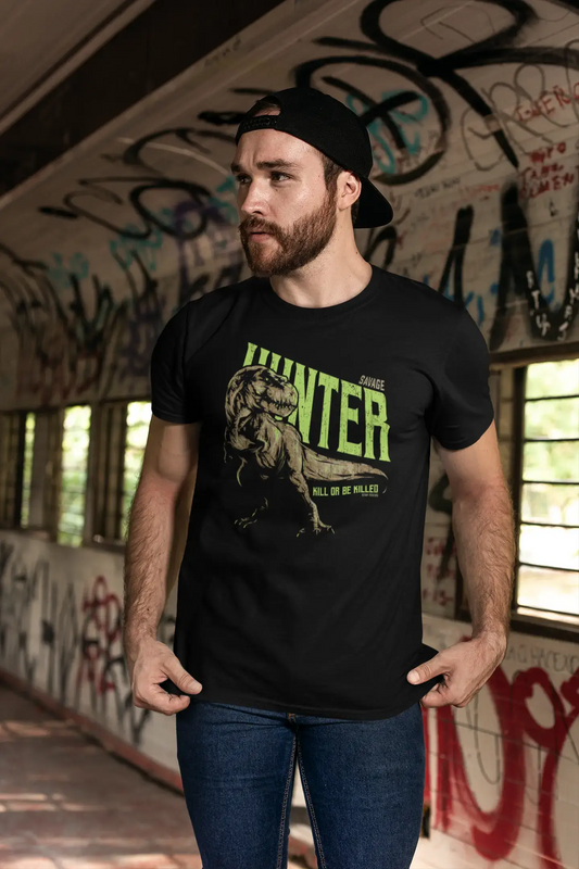 ULTRABASIC Men's T-Shirt Savage Hunter - Kill or be Killed - T-Rex Shirt for Men