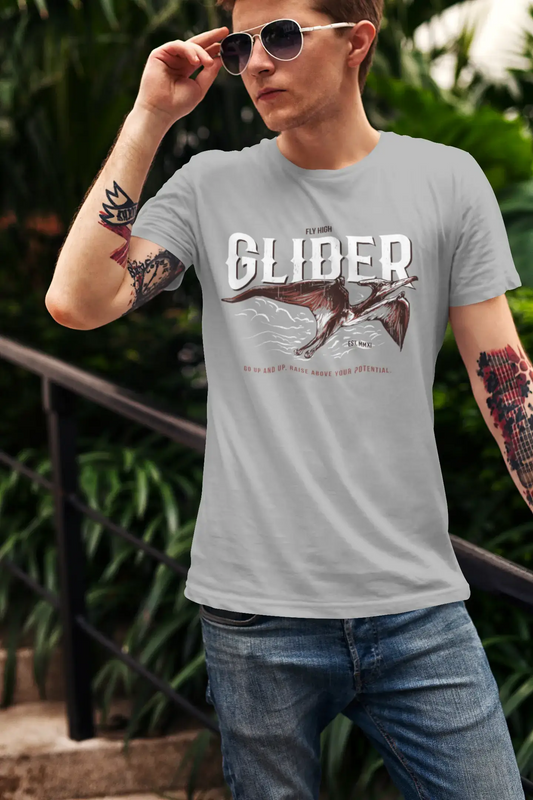 ULTRABASIC Men's Graphic T-Shirt Fly High Glider - Pteranodon Reptile Shirt for Men