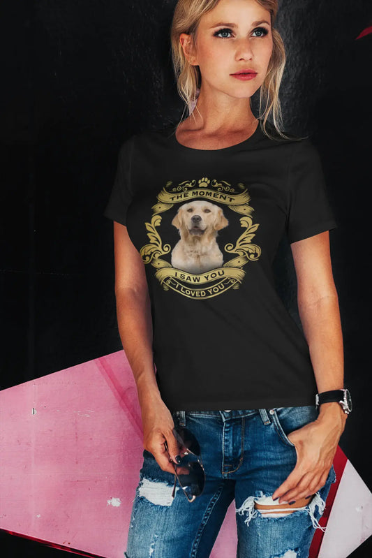 ULTRABASIC Women's Organic T-Shirt Golden Retriever Dog - Moment I Saw You I Loved You Puppy Tee Shirt for Ladies
