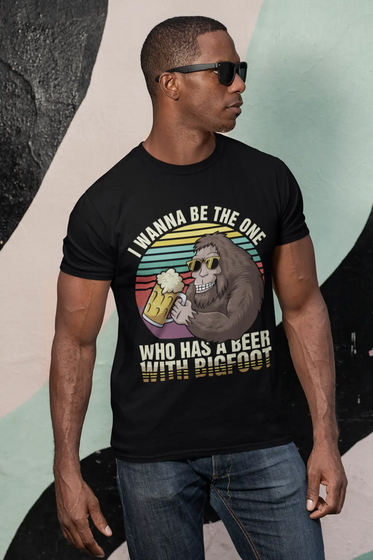 ULTRABASIC Men's Novelty T-Shirt I Wanna Be the One Who Has a Beer With Bigfoot - Funny Beer Lover Tee Shirt