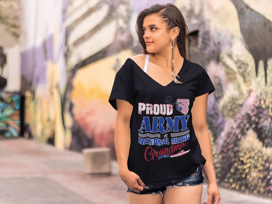 ULTRABASIC Women's T-Shirt Proud Army National Guard Grandma - American Patriotic Mother Tee Shirt