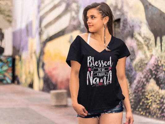 ULTRABASIC Women's V-Neck T-Shirt Blessed To Be Called Nana - Funny Quote