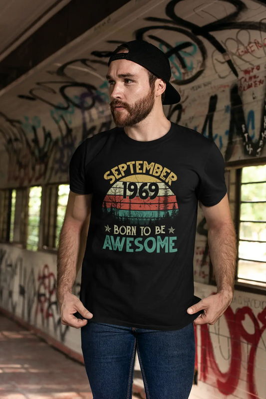 ULTRABASIC Men's T-Shirt September 1969 Born to be Awesome 52 Years Old - Gift for 52nd Birthday Tee Shirt