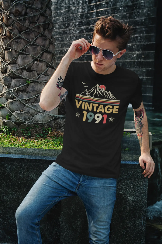 ULTRABASIC Men's T-Shirt Vintage 1991 - Mountain 30th Birthday Gift Tee Shirt
