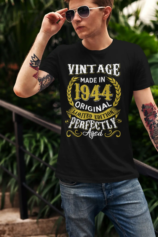 ULTRABASIC Men's T-Shirt Vintage Made in 1944 Perfectly Aged - 77th Birthday Gift Tee Shirt