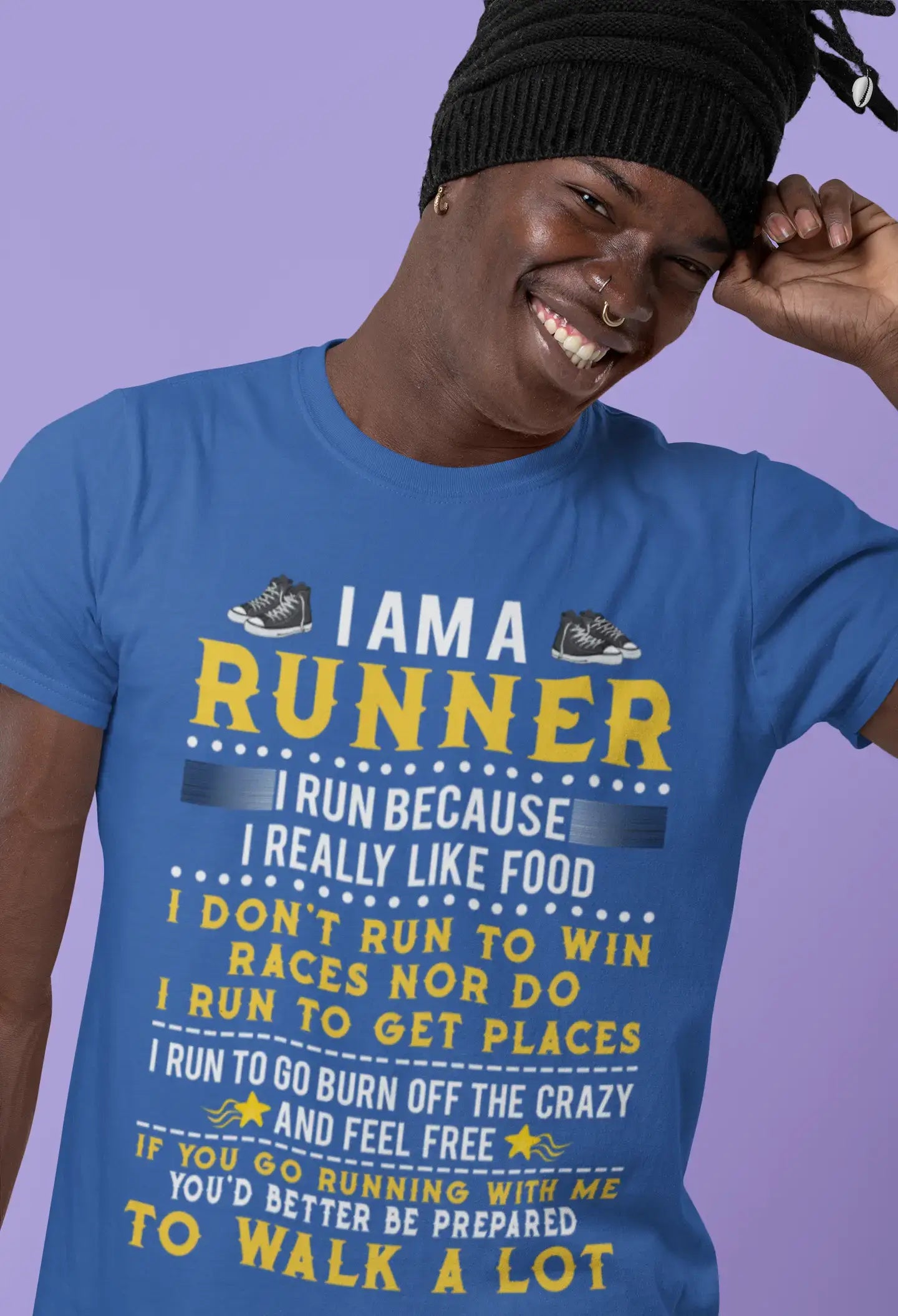 ULTRABASIC Men's Novelty T-Shirt I am a Runner - Funny Humor Tee Shirt