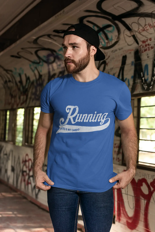 ULTRABASIC Men's Novelty T-Shirt Running Late Is My Cardio - Funny Runner Tee Shirt