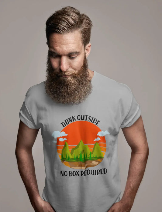 ULTRABASIC Men's T-Shirt Think Outside No Box Required - Mountain Hiker Tee Shirt