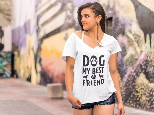 ULTRABASIC Women's T-Shirt Dog My Best Friend - Cute Paw Short Sleeve Tee Shirt Tops