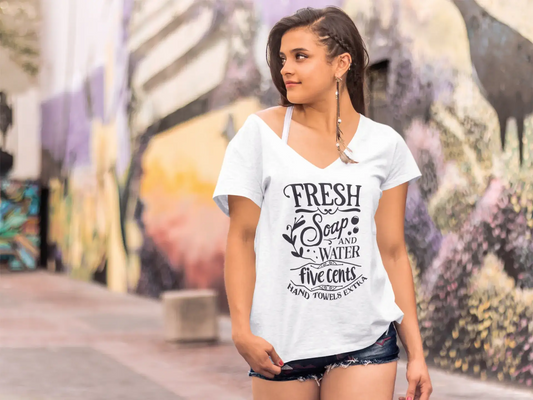 ULTRABASIC Women's T-Shirt Fresh Soap And Water - Funny Short Sleeve Tee Shirt Tops