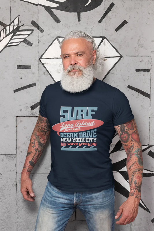ULTRABASIC Men's T-Shirt Surf Ocean Driver New York City - Surfing Tee Shirt