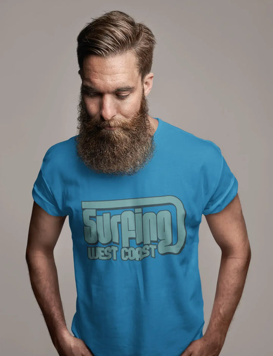 ULTRABASIC Men's Novelty T-Shirt Surfing West Coast - Surf Tee Shirt
