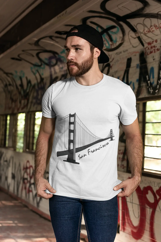 Golden Gate Bridge of San Francisco t shirts men, Short Sleeve T-Shirt, T Shirt, Cotton Tee Shirt for Men's 00182