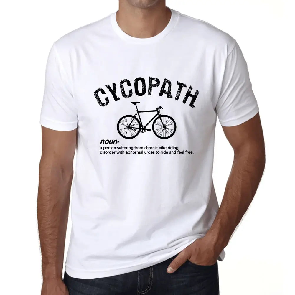 Men's Graphic T-Shirt Cycopath Cycling Theme Eco-Friendly Limited Edition Short Sleeve Tee-Shirt Vintage Birthday Gift Novelty