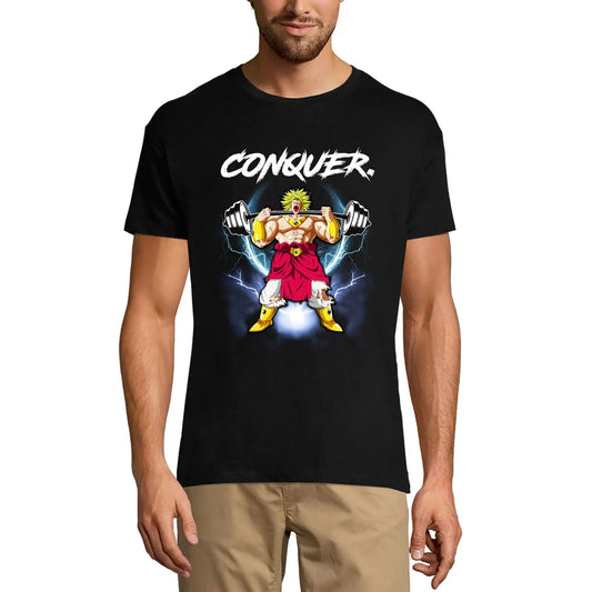 Men's Graphic T-Shirt Conquer Animefunny Gym Eco-Friendly Limited Edition Short Sleeve Tee-Shirt Vintage Birthday Gift Novelty