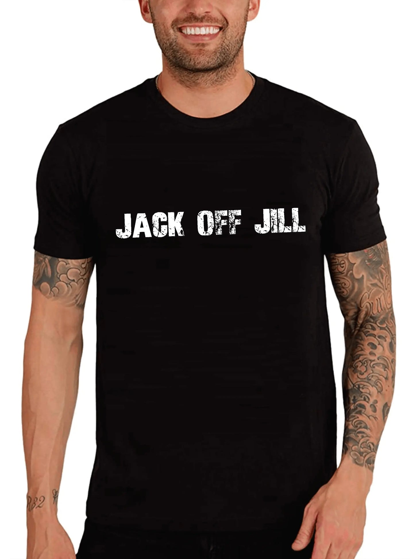 Men's Graphic T-Shirt Jack Off Jill Eco-Friendly Limited Edition Short Sleeve Tee-Shirt Vintage Birthday Gift Novelty
