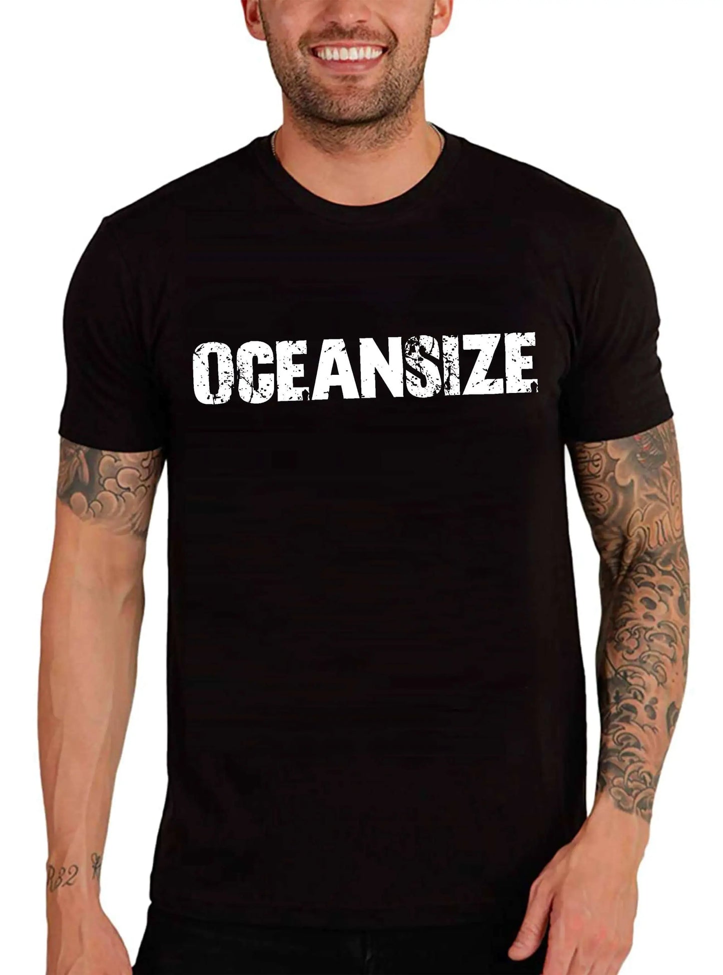 Men's Graphic T-Shirt Oceansize Eco-Friendly Limited Edition Short Sleeve Tee-Shirt Vintage Birthday Gift Novelty