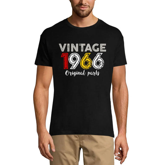 Men's Graphic T-Shirt Original Parts 1966 58th Birthday Anniversary 58 Year Old Gift 1966 Vintage Eco-Friendly Short Sleeve Novelty Tee