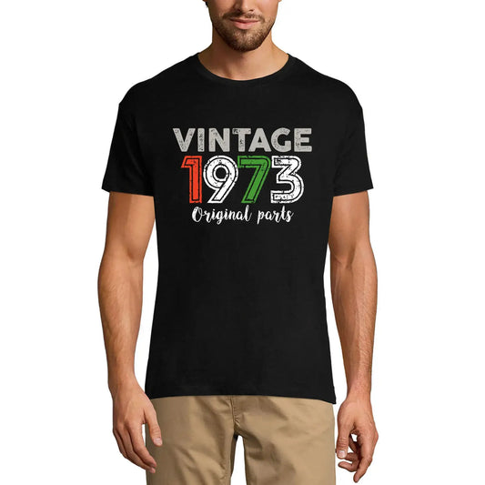 Men's Graphic T-Shirt Original Parts 1973 51st Birthday Anniversary 51 Year Old Gift 1973 Vintage Eco-Friendly Short Sleeve Novelty Tee