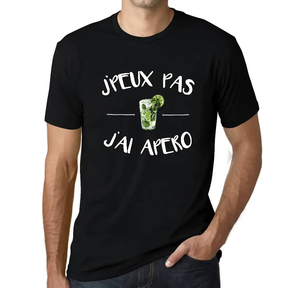 Men's Graphic T-Shirt I can't, I have an aperitif – J'peux Pas J'ai Apéro – Eco-Friendly Limited Edition Short Sleeve Tee-Shirt Vintage Birthday Gift Novelty