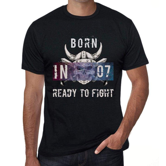 07, Ready to Fight, Men's T-shirt, Black, Birthday Gift 00388 - ultrabasic-com