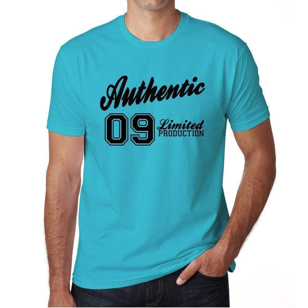 09, Authentic, Blue, Men's Short Sleeve Round Neck T-shirt 00122 - ultrabasic-com