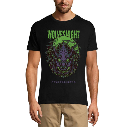 ULTRABASIC Men's Novelty T-Shirt Wolves Night - Wolf Tee Shirt