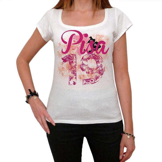 19, Pisa, Women's Short Sleeve Round Neck T-shirt 00008 - ultrabasic-com