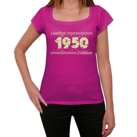 1950 Limited Edition Star, Women's T-shirt, Pink, Birthday Gift 00384 ultrabasic-com.myshopify.com