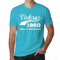 1960 Vintage Aged to Perfection, Blue, Men's Short Sleeve Round Neck T-shirt 00291 ultrabasic-com.myshopify.com