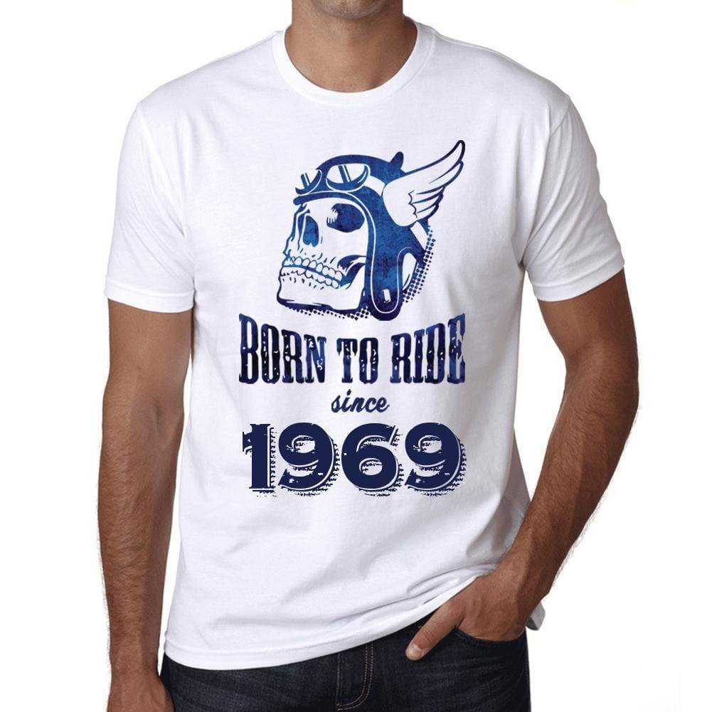 1969, Born to Ride Since 1969 Men's T-shirt White Birthday Gift 00494 - ultrabasic-com
