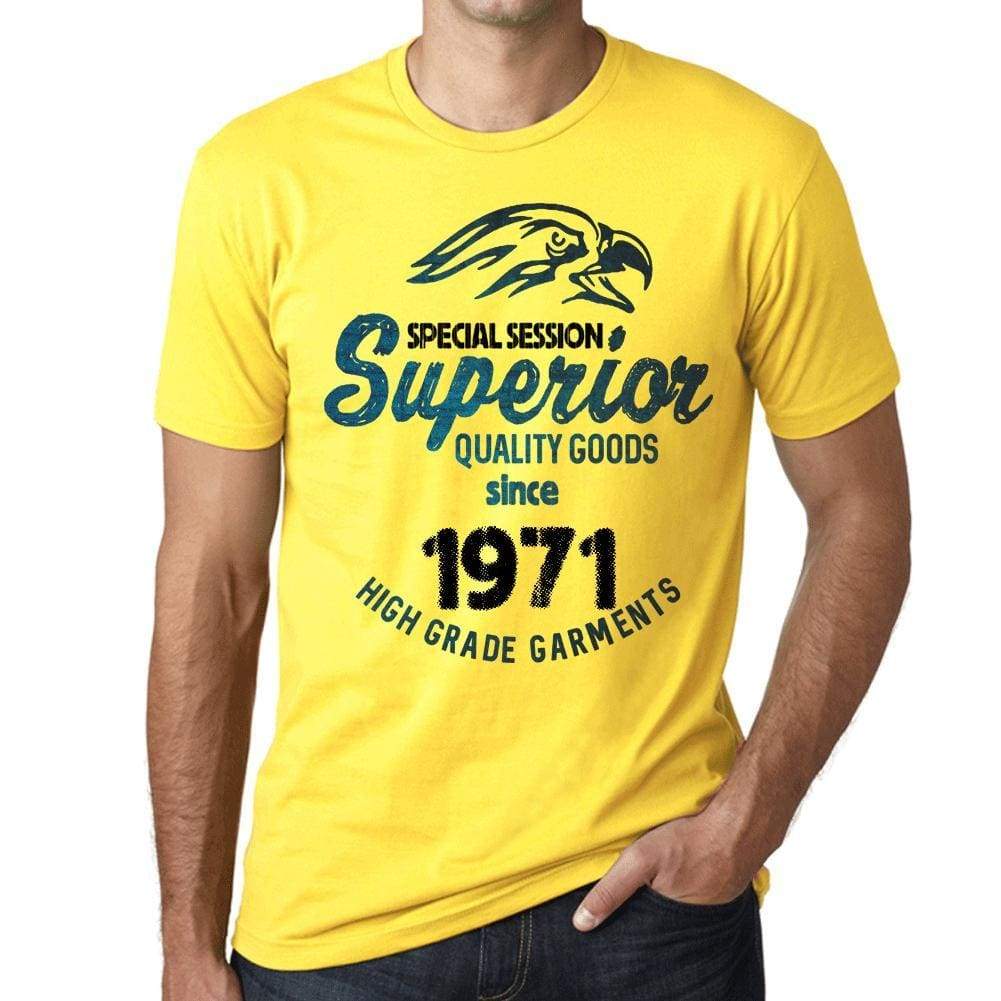 1971, Special Session Superior Since 1971 Mens T-shirt Yellow Birthday Gift 00526 - ultrabasic-com