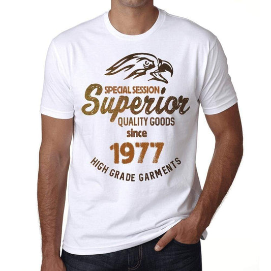 1977, Special Session Superior Since 1977 Mens T-shirt White Birthday Gift 00522 - ultrabasic-com