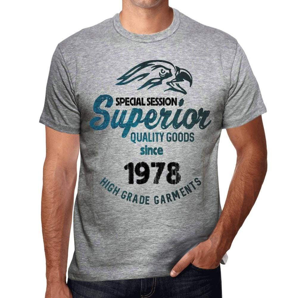 1978, Special Session Superior Since 1978 Mens T-shirt Grey Birthday Gift 00525 - ultrabasic-com