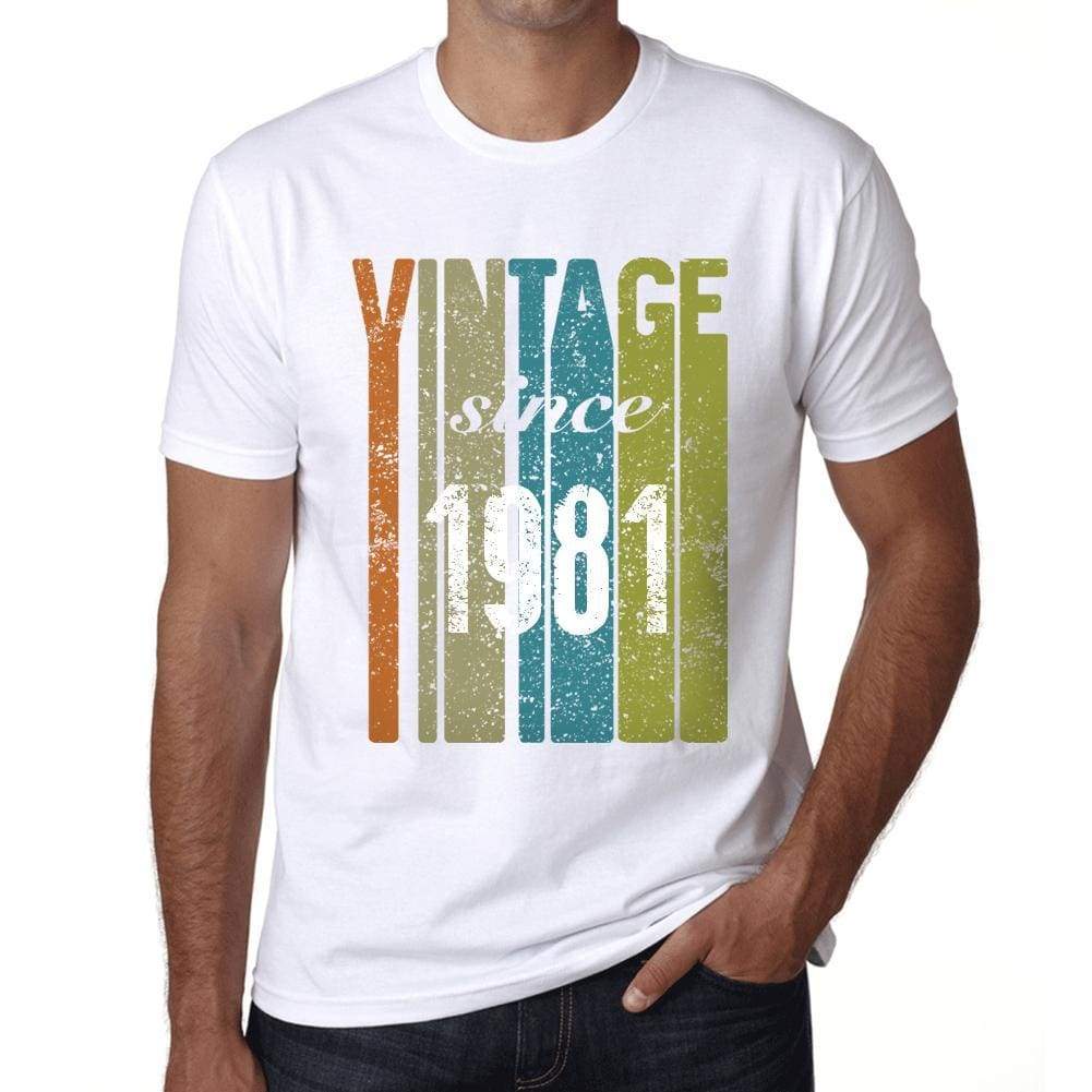 1981, Vintage Since 1981 Men's T-shirt White Birthday Gift 00503 - ultrabasic-com