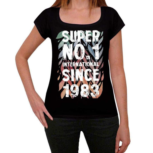 1983, Super No.1 Since 1983 Women's T-shirt Black Birthday Gift 00506 - ultrabasic-com