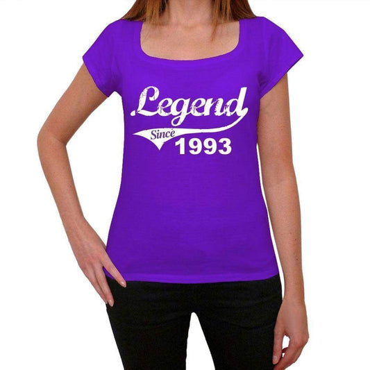 1993 Legend Since Womens T Shirt Purple Birthday Gift 00131 - White / Xs - Casual