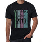 2010 Vintage Since 2010 Mens T-Shirt Black Birthday Gift 00502 - Black / X-Small - Casual