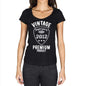 2012 Vintage Superior Black Womens Short Sleeve Round Neck T-Shirt 00091 - Black / Xs - Casual