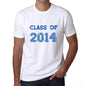 2014 Class Of White Mens Short Sleeve Round Neck T-Shirt 00094 - White / S - Casual