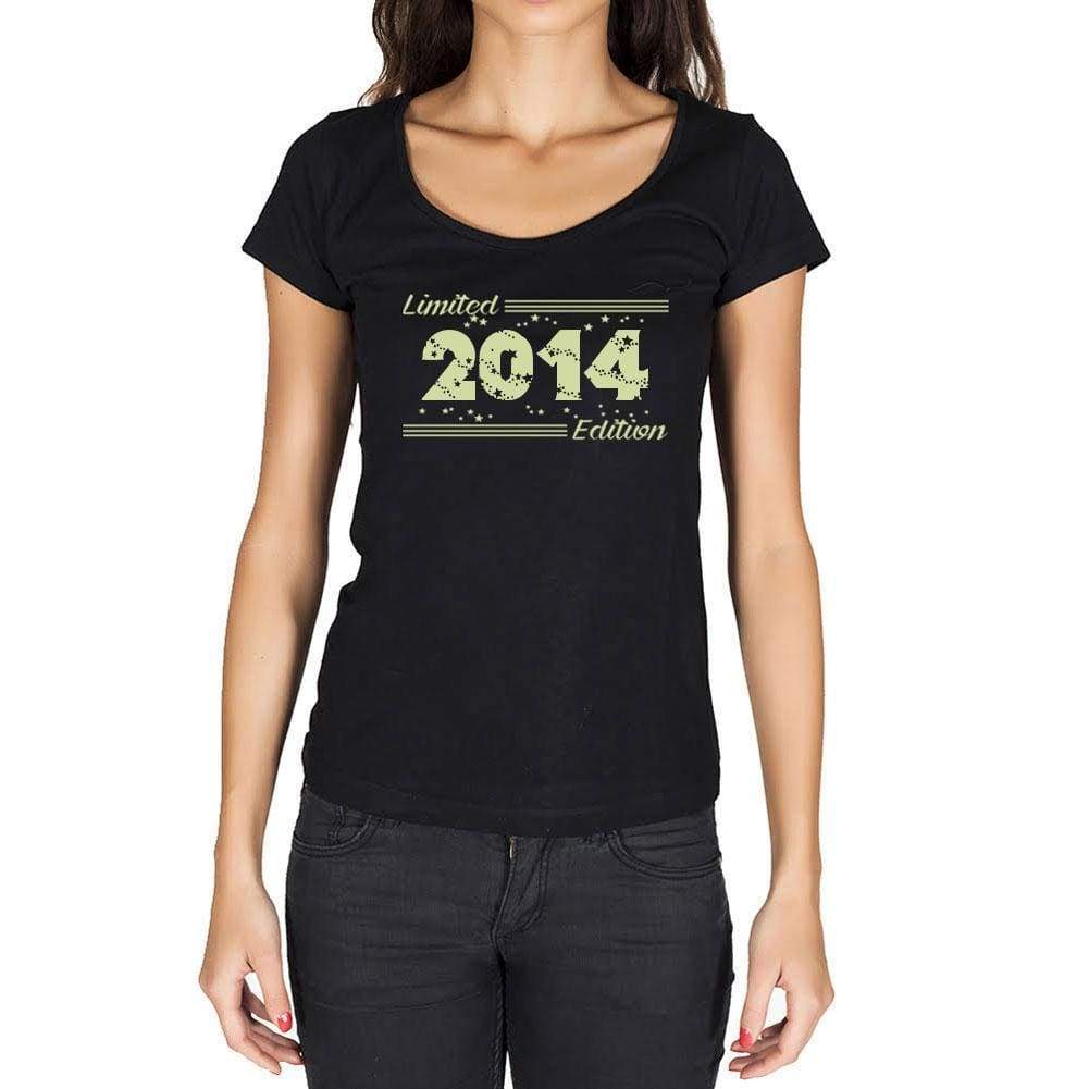 2014 Limited Edition Star Womens T-Shirt Black Birthday Gift 00383 - Black / Xs - Casual