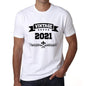 2021 Vintage Year White Mens Short Sleeve Round Neck T-Shirt 00096 - White / S - Casual