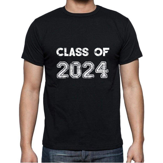 2024 Class Of Black Mens Short Sleeve Round Neck T-Shirt 00103 - Black / S - Casual