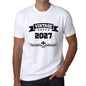 2027 Vintage Year White Mens Short Sleeve Round Neck T-Shirt 00096 - White / S - Casual